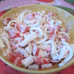 Салат с кальмарами и сыром Тофу