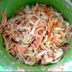 Салат из лука-порея и моркови