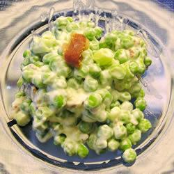 Салат из мороженого зеленого горошка