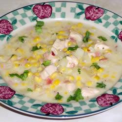 Куриный крем-суп с кукурузой