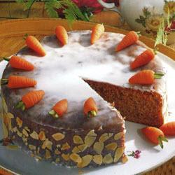 Морковный пирог с миндалем